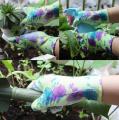 Garden Tools DIY Housework Laboring PU Coated Plam Gloves Printed Style Soft Waterproof Protecting Glove. 