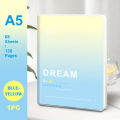 pc, B5/A5, 136 Pages, B5 Waterproof Soft PP Glue Notebook, Colorful Minimalist Diary, Notebook, Horizontal Line Notebook, Office, Home, School Notebook. 