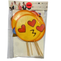 Party Theme Photo Booth Props – Fun Birthday Celebration & Decoration Set with Smiley Faces & "Make a Wish" Signs. 