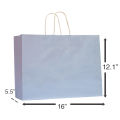 Paper Bags kraft paper gift bag with Twisted Rope Handle  - size 16 x 5.5 x 12.1 inches pack of 12 pcs. 