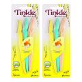 Tinkle eyebrow razor, tinkle razor, hair trimmer, facial hair shaver, multipurpose hair shaper, exfoliating face groomer, hair trimmer shaver and tough up tool, facial razor with safety cover, stainless steel eyebrow shaving knife non-stick. 