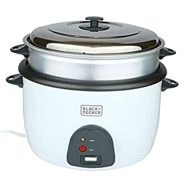 Black & Decker 4.5 Liter 1600W Metal Rice Cooker - White RC4500