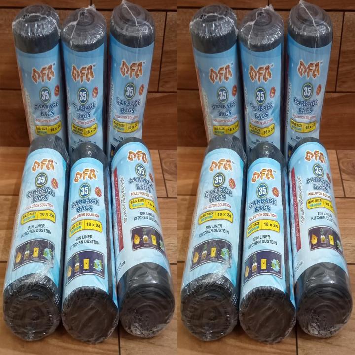 Garbage Bag / Garbage Bags for dustbin Pack of 420 bags Medium size 18 x 24 inch Art # SS-OGBM01 (12 Roll)