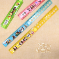 Cute Cartoon Folding Ruler - Plastic Foldable Ruler - 12 Inches (Random Character / Colour). 