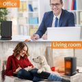 KLOUDIC Electric Heater Cooler 950W PTC Ceramic Space Heater Portable Personal Heater Oscillation Tip-Over and Overheat Protection Small Space Heater (can be used as a dehumidifier in moisture season) for Home Office Use - Black 01 [Energy Class A+++]. 