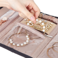 Jewelry Organizer Roll Foldable Jewelry Storage Bag Portable Travel Jewelry Case Soft Earrings Bracelet Storage Holder Durable Black. 