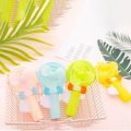 1/3/5PCS Summer Children Hand Press Portable Fan Cartoon Lollipop Shaped Easy Press Student Small Fan Household Mini Fan. 