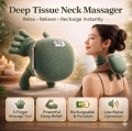 Massager Machine – Hand Kneading Massager – Electric Cervical Hand Finger Massager with Heat – Rechargeable Neck & Shoulder Massager, 3D Bionic Hand Kneading Massage, 3 Modes, Flexible 30° Head for Back Pain Relief – Gift for Men & Women. 