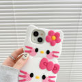 Sroof Case For iPhone 11 12 13 14 15 Pro Max Fun and Cute Ice Cream Kitty Cat Silicone Anti Drop phone case back cover. 