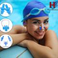 Silicone Ear Plugs And Nose Clip Combo Set For Swimming. 