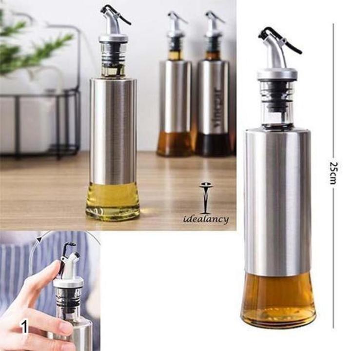 Oil Bottle for Kitchen 300ml Stainless Steel Oil Bottle