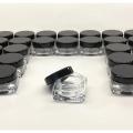Calligraphy Ink Pot Jar 1 Set-12Pcs Black Jars / Box Organizers Containers Calligraphy Ink Pot Containers / Empty Plastic Containers / Ink Pot for Calligraphy. 