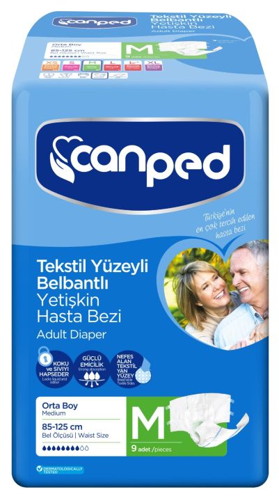 Canped Inco Standard Adult Diapers Medium -9 Pcs