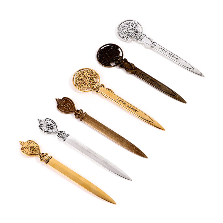 Metal Retro Utility  Mini Portable Paper Cutter Letter Envelope Opener Express Box  Box Cutter  Students Supplies Queena