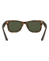 Ray-Ban Wayfarer Ease Square Acetate Polished Light Havana Frame Green Lenses-RB4340-710-50. 