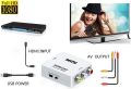 Hdmi To AV Adapter MINI BOX 1080P,HDMI to RCA,HDMI to AV Converter,1080P HDMI to Composite Analog Audio Video Adapter Box  ,with USB Charge Cable Supports PAL/NTSC. 