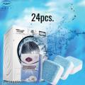 24 Pcs Antibacterial Washing Machine Deep Cleaning Tablets - Herbal Formula, Non-Corrosive, Disinfectant - Ideal for All Washing Machines. 