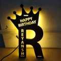 Initial Letter With Full Name Inside LED Frame HAPPY BIRTHDAY Gift 12 X 12 INCHES. 