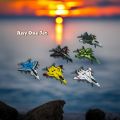 Pack of 6  - Tin Metal Fighter Jets - Push & Go Friction Powered - Unbreakable Plane Set For Kids - Diecast Mini Fighter Jet Toy Set for Children  - Pullback Tin Metal Jets Best Gift  For Kids.. 