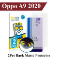2 Pack Oppo A9 2020 Back Matte Protector Premium Quality Soft Skin Sheet Soft Film Protection For A9 2020. 