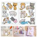 Rhinestone Painting Sticker for Kids Sparkling Cartoon Cat Rhinestone Sticker Kit for Notebook Bottle Creative Fun Diy Craft Set Rhinestone Sticker Set. 