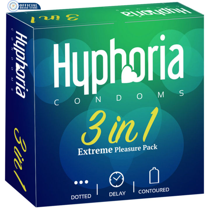 Hyphoria 3 in 1 Condoms (3 Packs)
