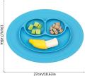 Baby Plate, Silicone Non-Slip Baby Placemat with Suction Cup for Babies Toddlers and Children, Children's Plate Suitable for Most Highchair Trays. 