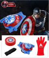 CAPTAIN AMERICA HAND LAUNCHER DISK SHOOTER WITH GLOVES. 
