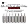 JCALLY ZU2 Stereo Earphone Audio Impedance Adapter Plug 3.5mm to 3.5mm Noise Reduction for HiFi Player/Earphone/AMP. 