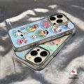 Cartoon Doraemon Crayon Shin-chan Lotso Bear Case Compatible for IPhone 7Plus 14 15 11 12 13 Pro Max 8Plus 7 6 15 8 6S Plus SE 2020 XR X XS Max Luxury Plating Metal Lens Soft Cover. 