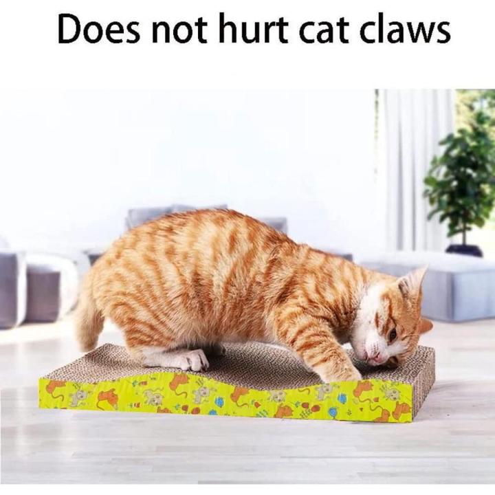 MARGOUN Cat Scratcher Cardboard Cat Scratch Pad Wave Design , Cardboard Scratch Post Catnip Bed