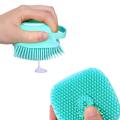 Pet Grooming Brush Bath Brush with Shampoo Container for Dog Cat Bathing Grooming Pet Scrubber Soft Rubber Silicone Massage Brushes Comb Bathing Tool. 