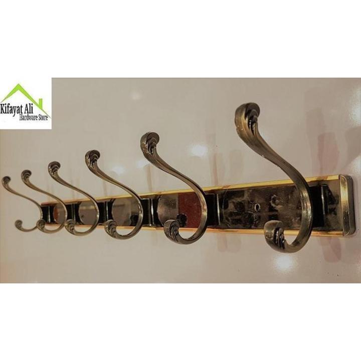 Six pins cloth hanger wall mounted in Aluminium. - KS
