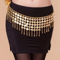 Tribal Coin Belt Belly Dance Waist Chain Metal Coins Hip Scarf Gypsy Costume Skirt Belt Gold and Silver Color. 
