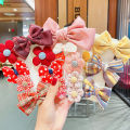 8Pcs/set Cute Floral Baby Girl Hair Clips Bow Striped Girls Barrettes Safety Toddler Kids Headwear Baby Hair Accessories Set. 
