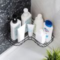 Bathroom kitchen Punch Corner Frame Shower Shelf Wrought Iron Shampoo Storage Rack Holder bathroom accessories. 