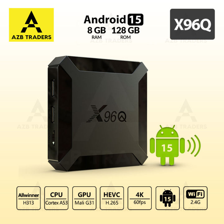 X96Q - 8GB+128GB - Android 15 - 4K - Smart Android Tv Box