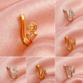 Carat Nose Ring Letter S Electroplating Long Lasting Non Piercing Clip. 