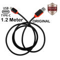 ORIGINAL Warner 1.2 Meter Type C USB 3.0 Fast Charging + Data Cable. 