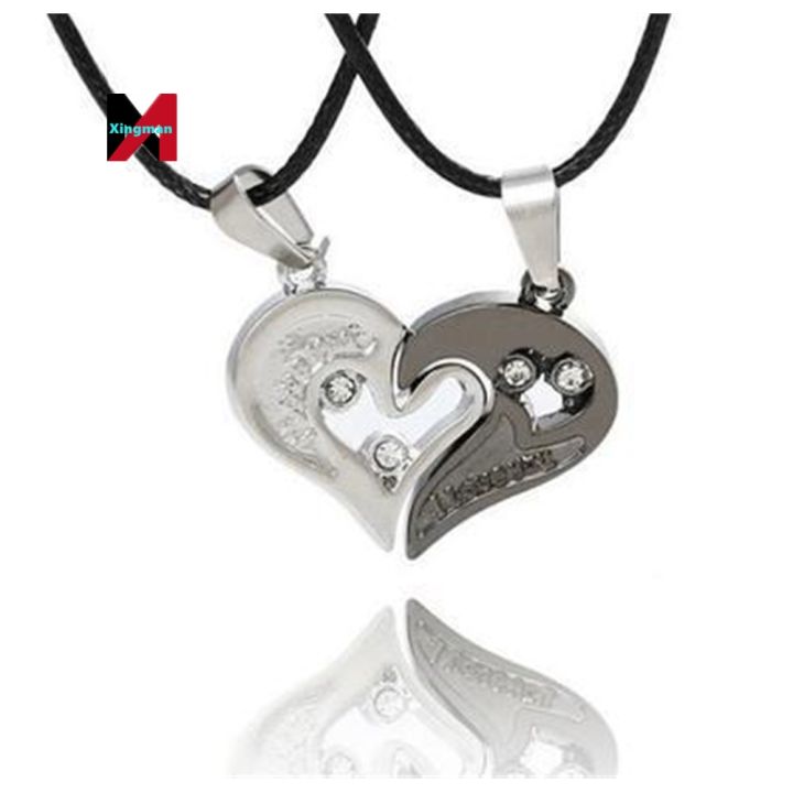 XM%20Wholesale%20Valentine's%20Day%20Heart%20Couple%20Pair%20Pendant%20Necklaces%20for%20Women%20Fashion%20Cute%20Romantic%20Crystal%20Rope%20Chain%20Jewelry%20-%20Image%208