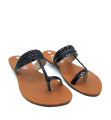Shaheen Black Kolapuri Chappal for women And Girls KPBL111. 
