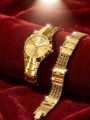 Luxurious Ladies Golden Fashion Watch 100% Imported Quality Classical Collection Fashion Watch for Girl's. 