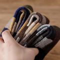 Polar Winter Warm Socks Man Super Thicker Solid Merino Wool Rabbit Heated Happy Socks Men Against Cold Snow Male Sock Pair. 