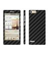 Huawei Ascend G6 Black Carbon Fiber Texture Mobile Skin. 