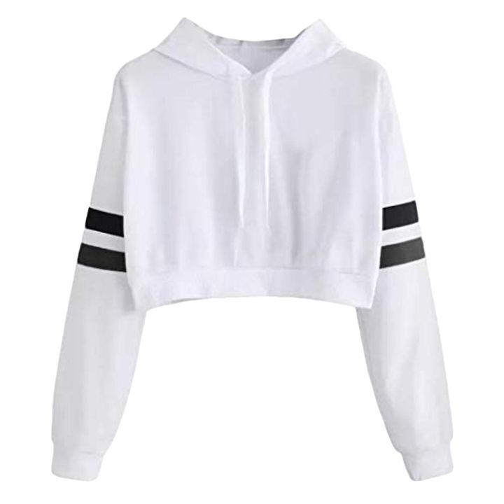 Stylish Pullover Crop Hoodie For Women KO 0281