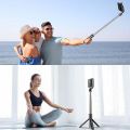 Gritin 3 in 1 Bluetooth Tripod Extendable and Portable Selfie Stick with Wireless Remote. 