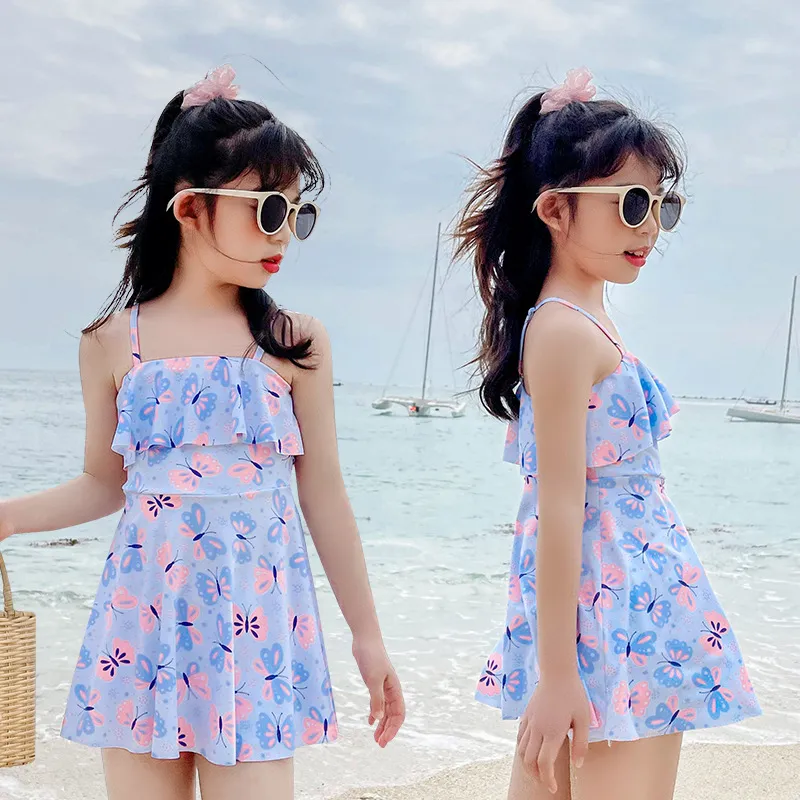 GC Girls One piece Swimsuit Cute Floral Printing Breathable Sleeveless Bathing Suit For 7 9 Years Old Kids Daraz.pk