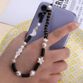 Beaded Phone Strap Iphone Charm Phone Charms Phone Bracelet Strap Star Keychain Phone Charms Strap Pearl Lanyard. 