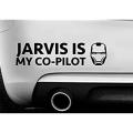 YWS Vinyl Stickers Decals - Jarvis is My Co Pilot Funny Van Marvel Avengers Iron Man Boat - Stickers Laptop Car Truck Window Bumper Decor. 