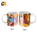 DEBOSS | One Piece Anime Coffee Mug | Monkey D. Luffy- Ace- Sabo | Anime Mugs | 11OZ Premium Ceramic Mug Multi-Character Anime Design | Coffee or Tea Cup (Printed).. 